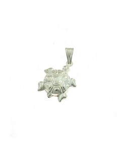Turtle pendant in 925 white silver