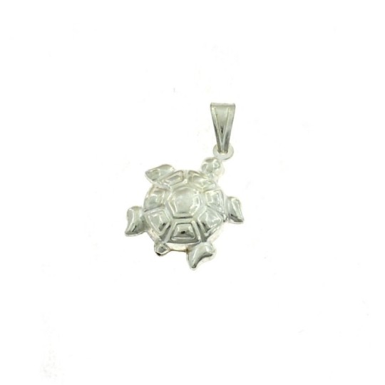 Ciondolo tartaruga in argento bianco 925