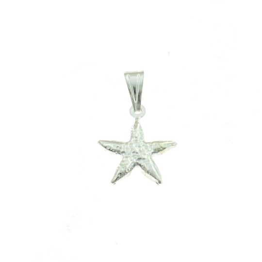 Ciondolo stella marina in argento bianco 925