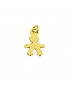 Double plate baby pendant 13x15 mm. yellow gold plated in 925 silver