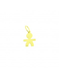 Child pendant 13x17 mm. yellow gold plated in 925 silver