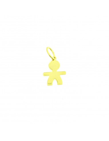 Child pendant 13x17 mm. yellow gold plated in 925 silver