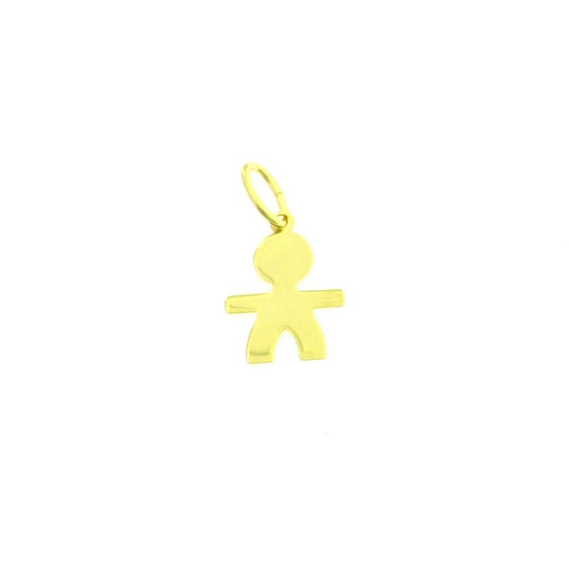 Child pendant 13x17 mm. yellow gold plated in 925 silver