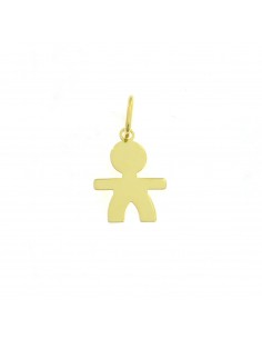 18x22 mm plate baby pendant. yellow gold plated in 925 silver