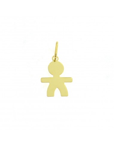 18x22 mm plate baby pendant. yellow gold plated in 925 silver