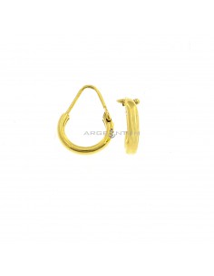 Tubular circle earrings ø 12 mm. yellow gold plated in 925 silver