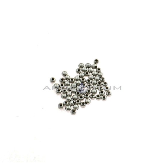 Crimp pins ø 1.8 mm. with ø 0,8 mm hole. white gold plated in 925 silver