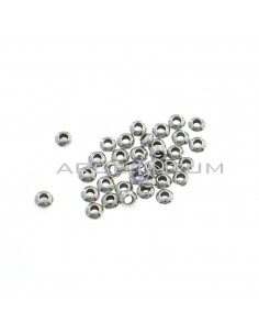 Triangular washers of ø 2.5 mm. 62 pieces white gold plated in 925 silver