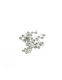 Bras from ø 3 mm. 20pcs white gold plated 925 silver