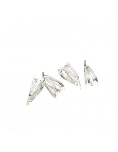 13.5 mm perforated counter stitches. for 4pcs white gold plated pendants in 925 silver