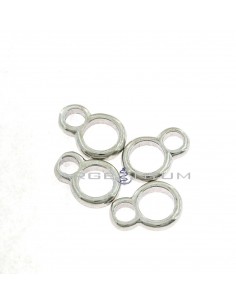 Ottini from ø 5.5 mm. 4pcs white gold plated 925 silver