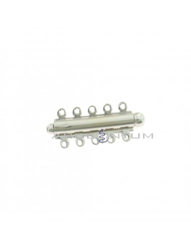 White gold-plated 5-wire bayonet clasp in 925 silver