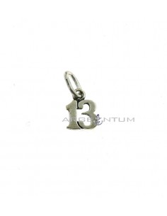 Number 13 pendant in 925 silver casting