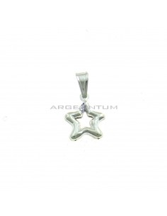 Openwork starfish pendant coupled in white 925 silver