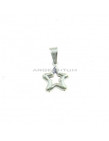 Openwork starfish pendant coupled in white 925 silver