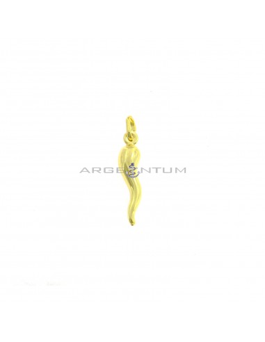 Horn pendant 26x6 mm. yellow gold plated in 925 silver