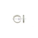 White gold-plated hoop earrings ø 13 mm with white gold plated snap closure in 925 silver