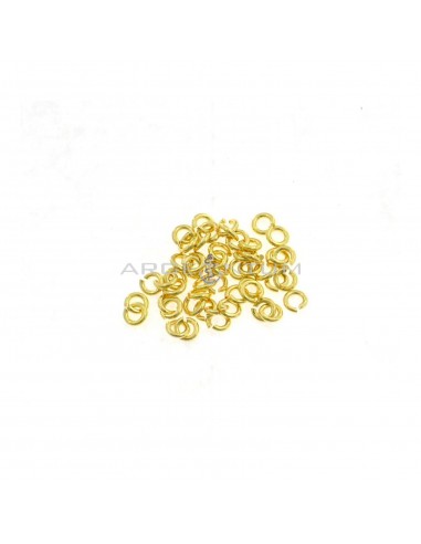Yellow gold plated counter links ø 2 mm in 925 silver (50 pcs)
