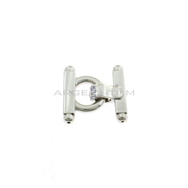 White gold plated 3 wire bridge holder in 925 silver