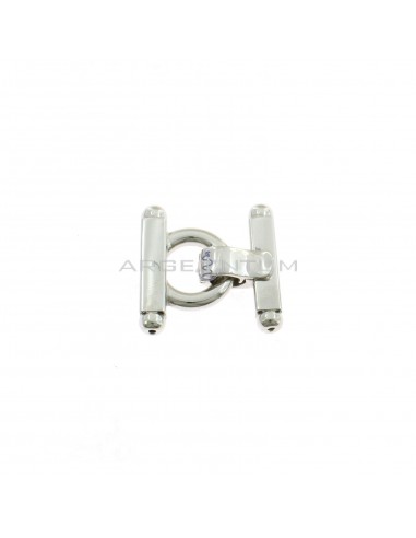 White gold plated 3 wire bridge holder in 925 silver