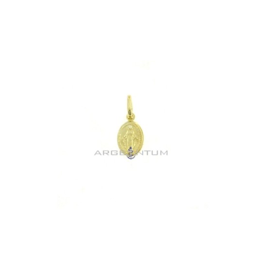 Ciondolo medaglia miracolosa 8,5x11 mm placcato oro giallo in argento 925