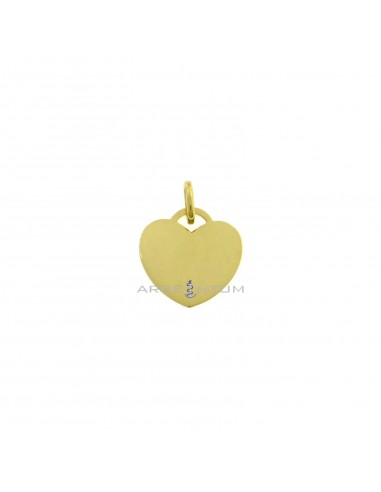 18x18 mm yellow gold plated heart pendant in 925 silver