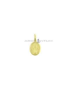 Miraculous medal pendant 18x11 mm yellow gold plated in 925 silver