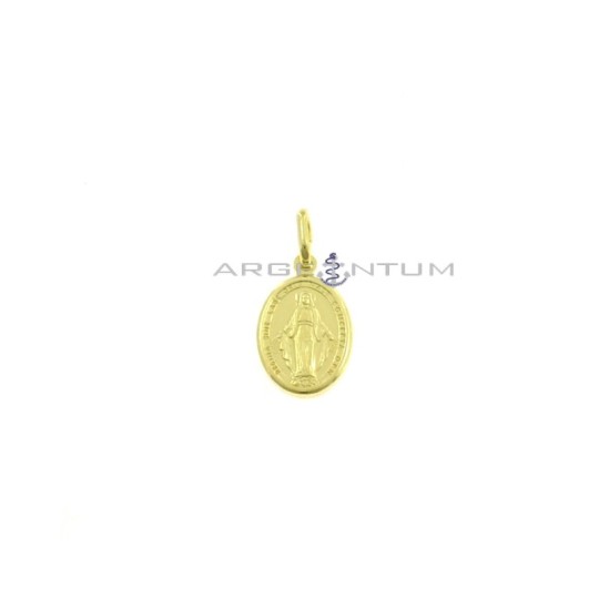 Ciondolo medaglia miracolosa 18x11 mm placcato oro giallo in argento 925