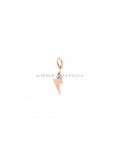 Lightning bolt pendant 5x12 mm rose gold plated in 925 silver