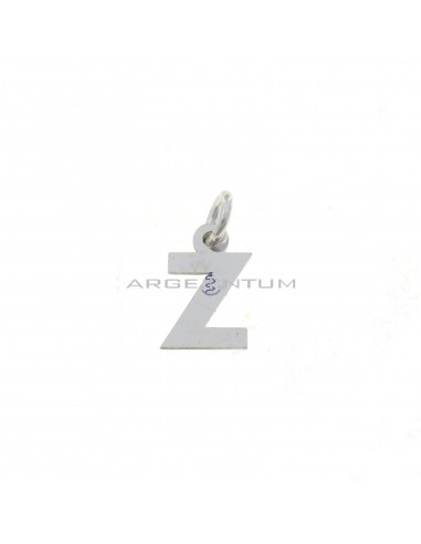 White gold plated letter Z pendant in 925 silver