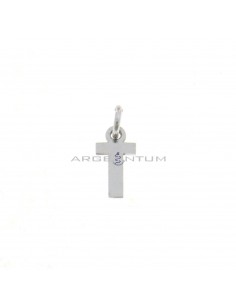 White gold plated letter T pendant in 925 silver