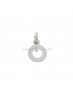 White gold plated letter O pendant in 925 silver