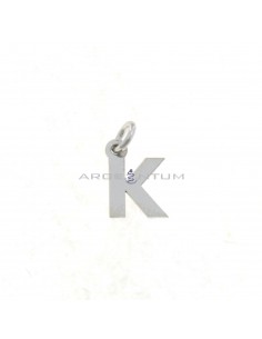 White gold plated letter K pendant in 925 silver