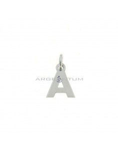 White gold plated letter A pendant in 925 silver