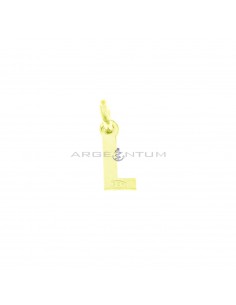 Yellow gold plated letter L pendant in 925 silver