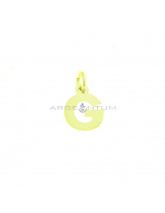 Yellow gold plated letter G pendant in 925 silver