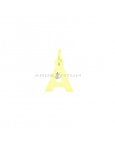 Yellow gold plated letter A pendant in 925 silver