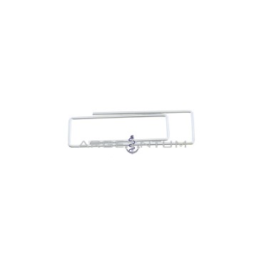 Rectangular tubular money clip in 925 silver