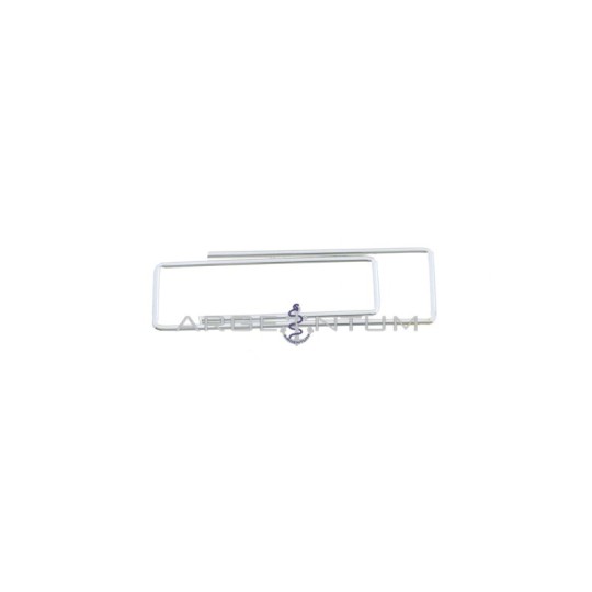 Rectangular tubular money clip in 925 silver