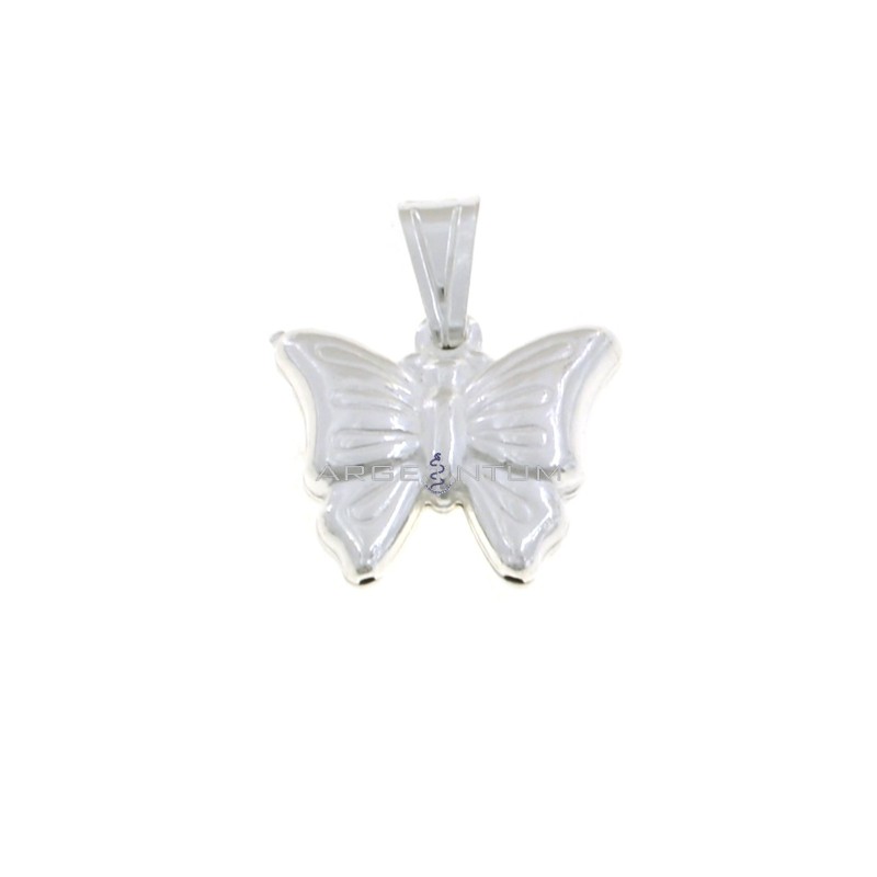 Paired butterfly pendant engraved in 925 silver