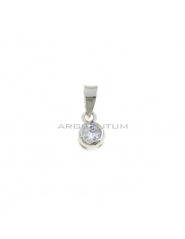 4 mm light point pendant with white gold plated onion in 925 silver