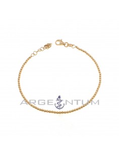 2 mm ball bracelet rose gold plated in 925 silver