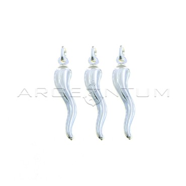 925 silver horn pendants 8x34 mm (3 pcs.)