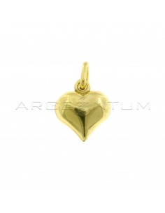 Paired yellow gold plated heart pendant in 925 silver