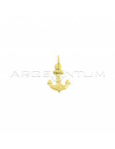 Pendant paired anchor yellow gold plated in 925 silver