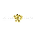 Sfere lisce da ø 5 mm con foro passante placcate oro giallo in argento 925 (10 pz.)