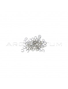 White gold plated counter links ø 3.3 mm in 925 silver (56 pcs)