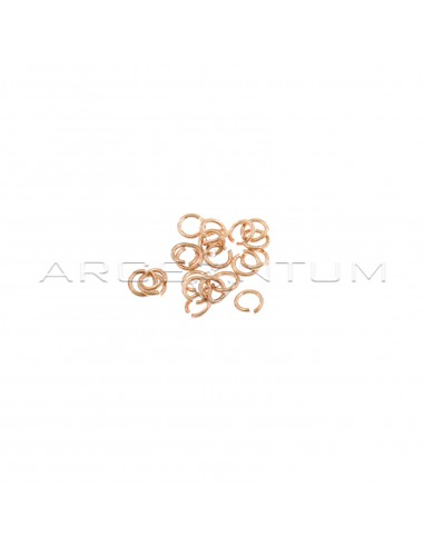 Rose gold plated counter links ø 5.4 mm in 925 silver (22 pcs)