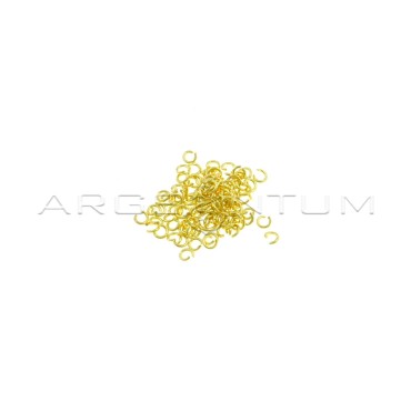 Yellow gold plated counter links ø 2.8 mm in 925 silver (104 pcs)