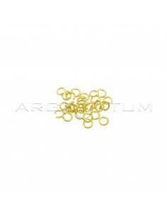 Yellow gold plated counter links ø 4.4 mm in 925 silver (28 pcs)